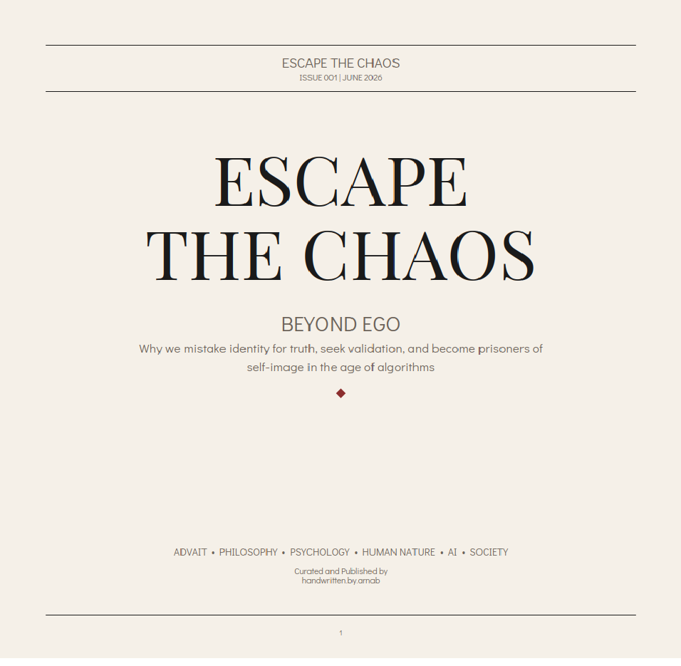 Escape the Chaos Issue 001 Beyond Ego guided self reflection journal PDF